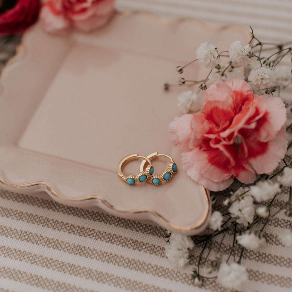 Lainey Turquoise Hoops Otarealm