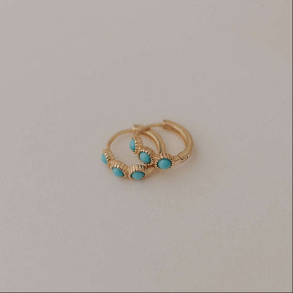 Lainey Turquoise Hoops Otarealm