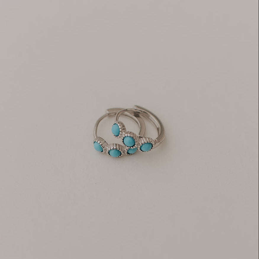 Lainey Turquoise Hoops Otarealm