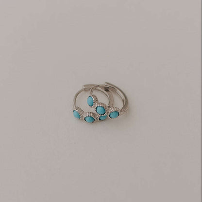 Lainey Turquoise Hoops Otarealm