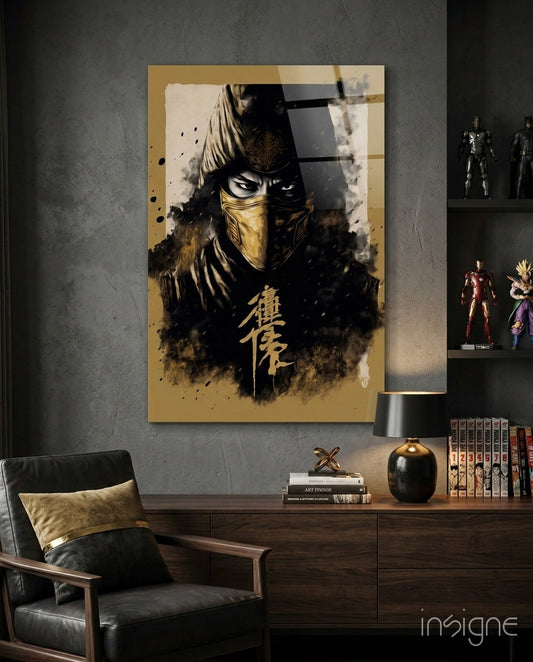 Master Fighter Glass Wall Art  || Designer Collection