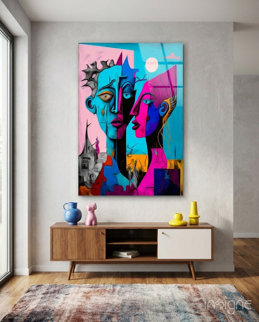 Intimacy Glass Wall Art  || Designer Collection