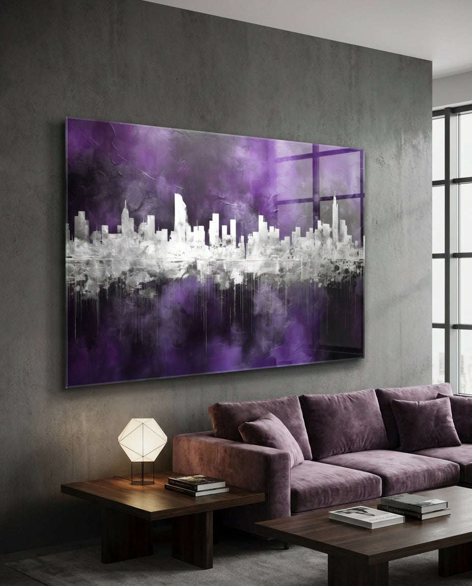 City Silhouette  Glass Wall Art || Designer Collection Otarealm