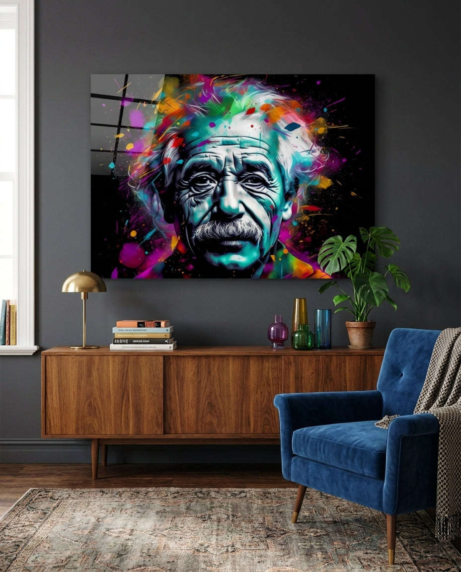 Iconic Physicist Glass Wall Art || Designer Collection Otarealm