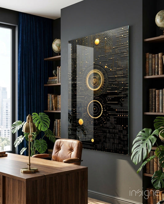Ancient Sky Glass Wall Art|| Designer's Collection