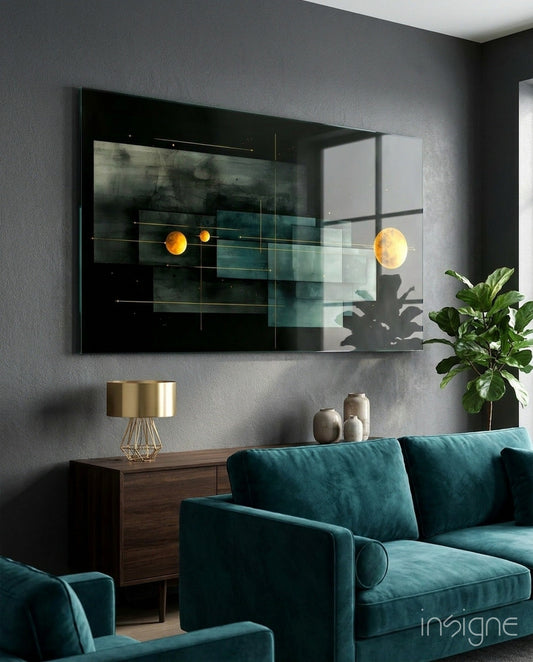 Planet Race Glass Wall Art|| Designer's Collection