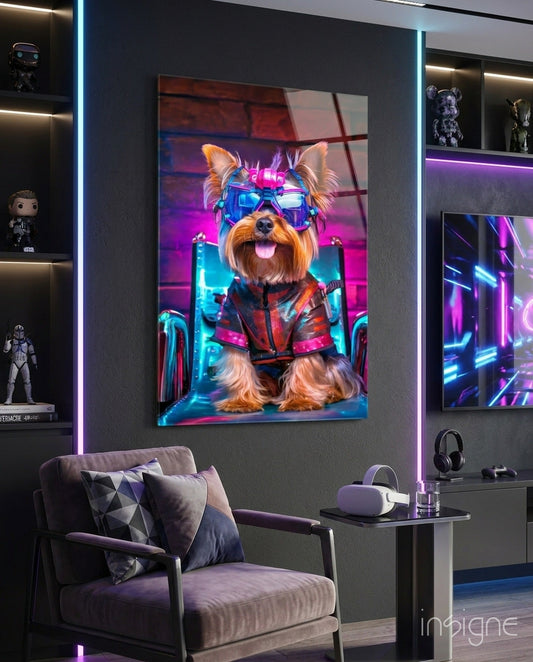 Hip Dog Glass Wall Art || Designer Collection