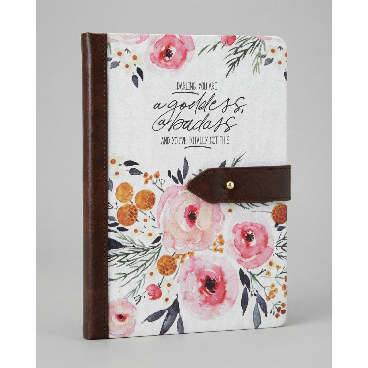 Darling You Are a Goddess Strap Journal | Inspirational Motivational Notebook