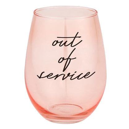Do Not Disturb Eye Mask + Out of Service Stemless Wine Glass Gift Set