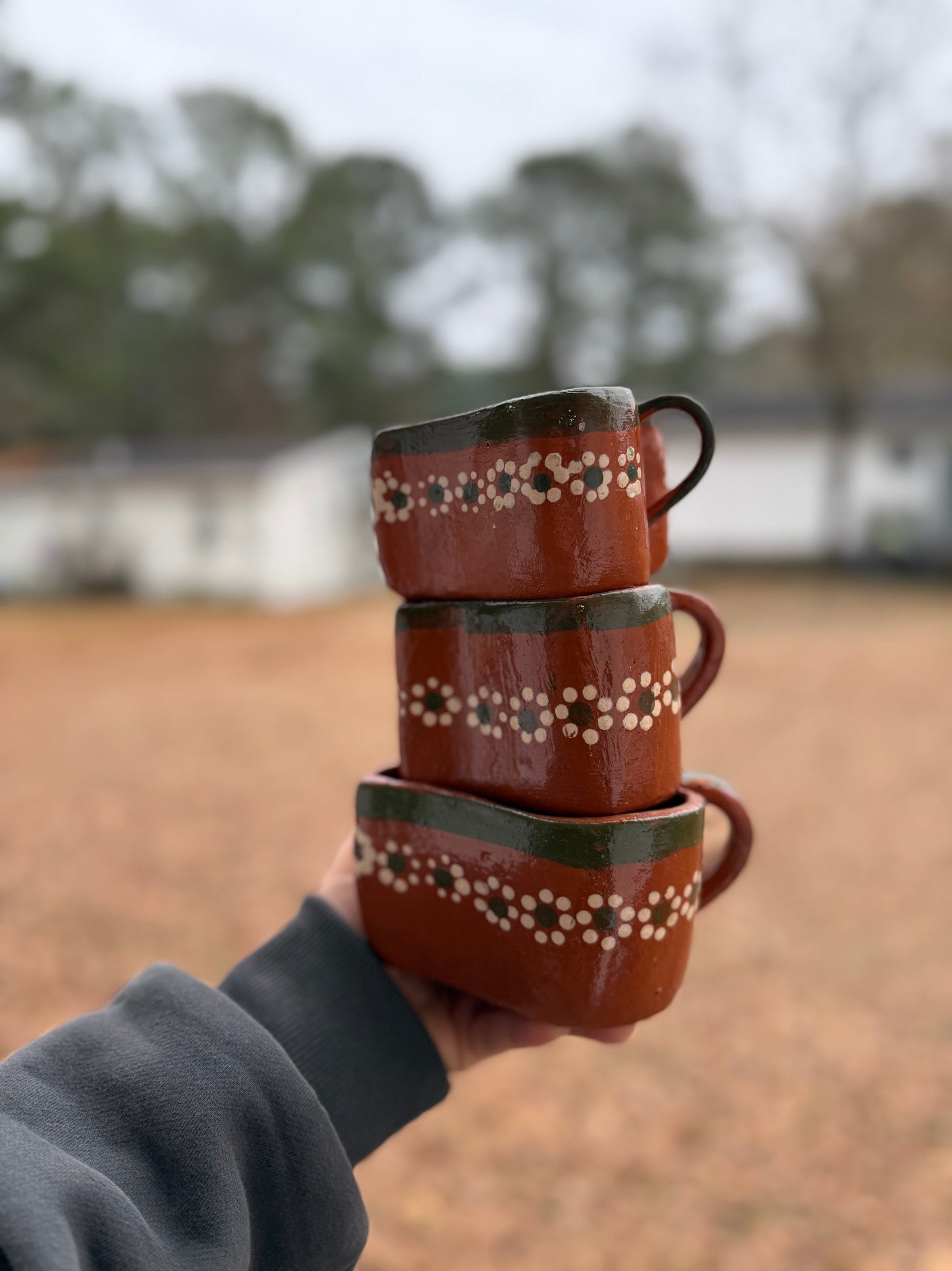 Mexican Barro Heart Mug