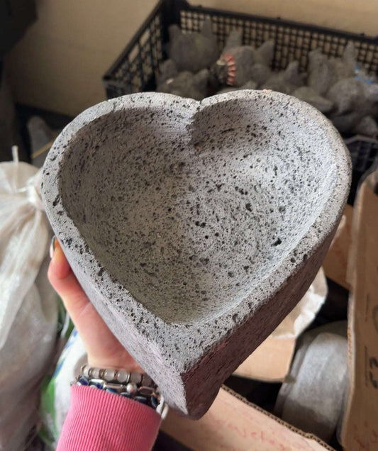 Original Heart Molcajete 100% Volcanic Otarealm