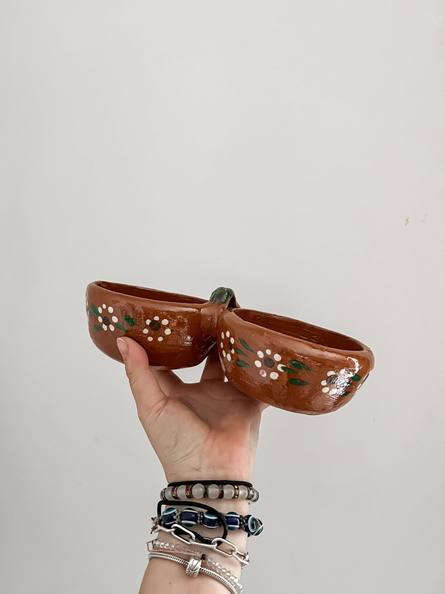 2 Section Handmade Sauce Holder