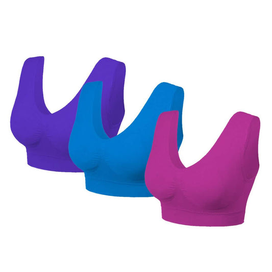 3 Pack: Seamless Lightweight Comfort Bras Otarealm