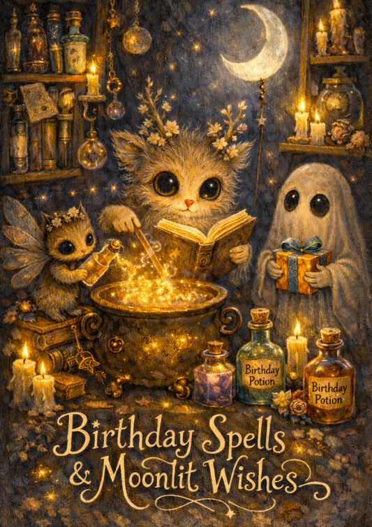 Birthday Spells Card by Emi Solvik