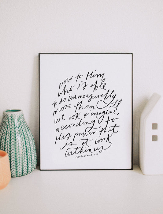 Print: Now to him who is able...