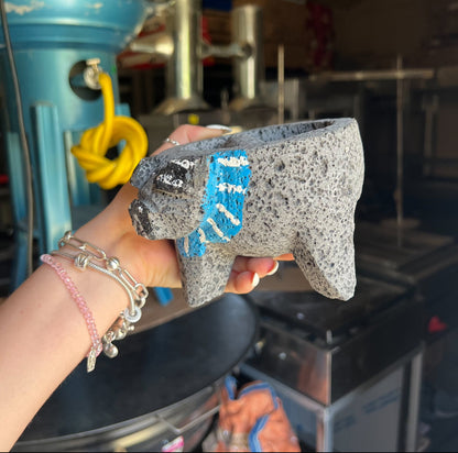 Small Piggy Molcajete 100% Volcanic