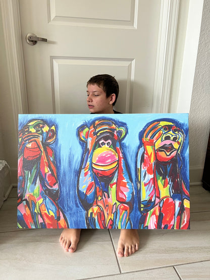 Wise Monkeys - Art Prints