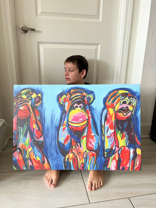 Wise Monkeys - Art Prints