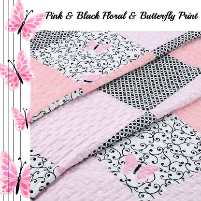 Lovett Real Patchwork Cotton Reversible Quilt Bedding Set