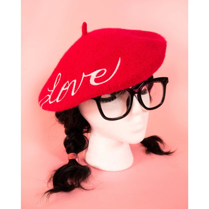 FLASH SALE: Embroidered Berets in 5 Fun Colors and Sayings | Wool and Nylon