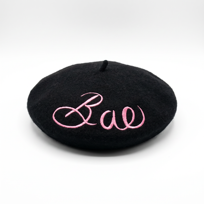 FLASH SALE: Embroidered Berets in 5 Fun Colors and Sayings | Wool and Nylon