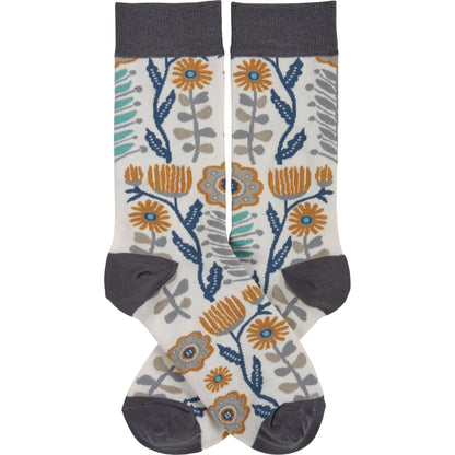 Folk Art Socks and Notebook Bundle