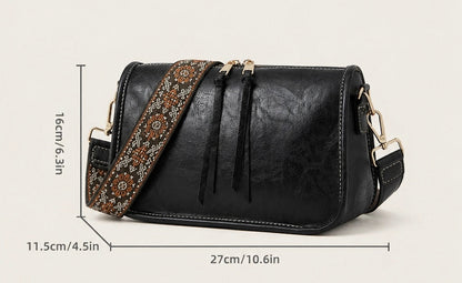 Bohemian Wide Shoulder Strap Crossbody Bag