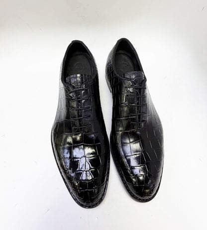 Maurice Georgia Alligator Oxford - Black