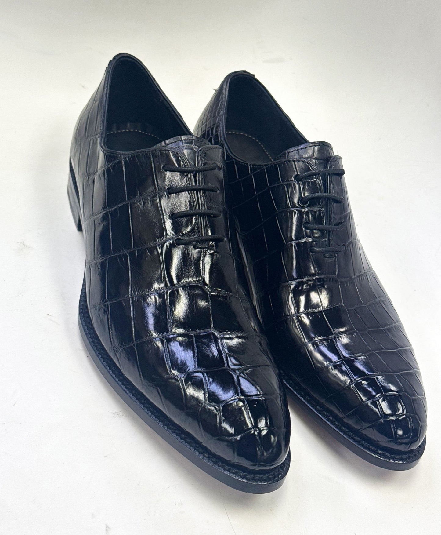Maurice Georgia Alligator Oxford - Black