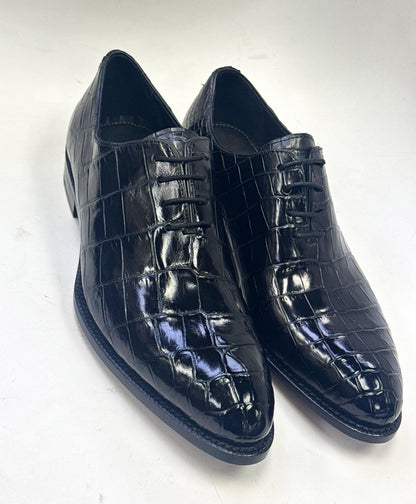 Maurice Georgia Alligator Oxford - Black