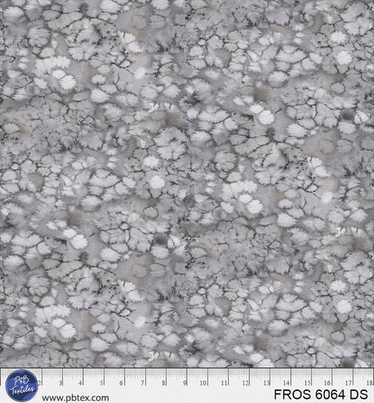 Grey / Silver Frost FROS-6064-DS Cotton 44/45 Fabric Per Yard