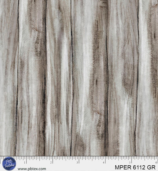 Grey Wood Meadow Perch MPER-6112-GR Cotton 44/45 Fabric Per Yard