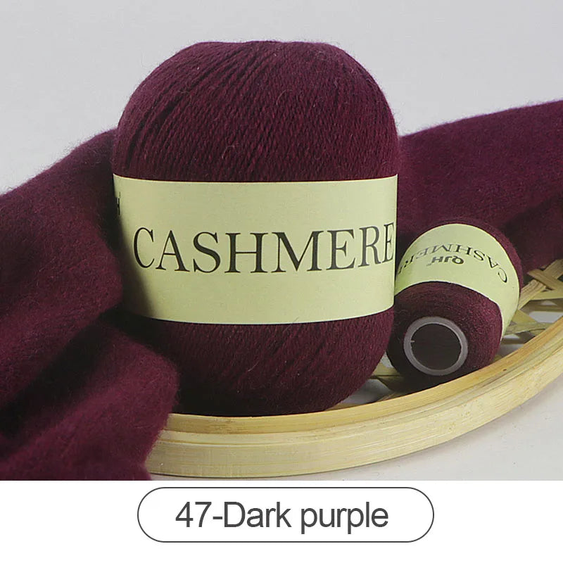 Cashmere Yarn, 50g + 20g High‑Grade Worsted Mongolian Wool for Hand‑Knitting Sweaters, Hats & Cardigans
