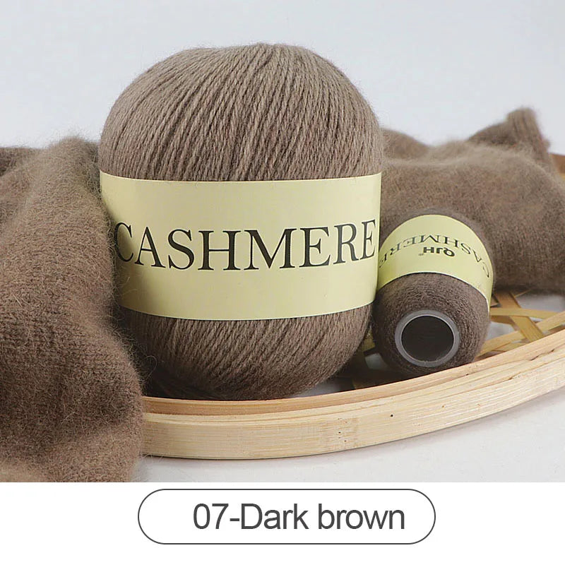 Cashmere Yarn, 50g + 20g High‑Grade Worsted Mongolian Wool for Hand‑Knitting Sweaters, Hats & Cardigans