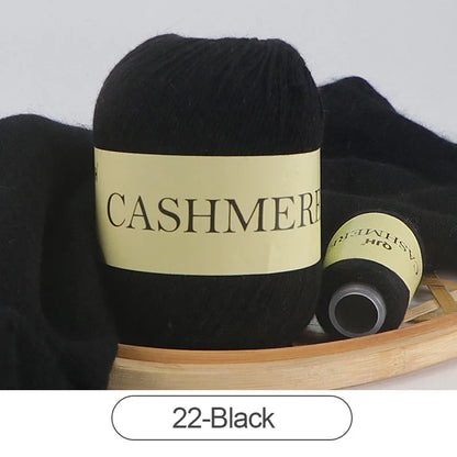 Cashmere Yarn, 50g + 20g High‑Grade Worsted Mongolian Wool for Hand‑Knitting Sweaters, Hats & Cardigans