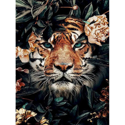 Animals and Landscape Paint by Numbers Kit – 40x50cm DIY Canvas Scenery Painting for Adults with Frame