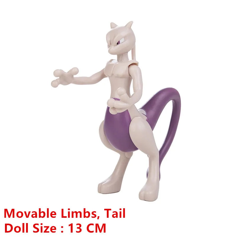 Pokemon Anime Figures Pikachu Mewtwo Charmander Blastoise Gurado Pet Action Model Toy Gifts 4-13 CM