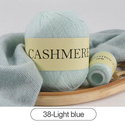 Cashmere Yarn, 50g + 20g High‑Grade Worsted Mongolian Wool for Hand‑Knitting Sweaters, Hats & Cardigans