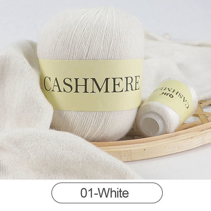 Cashmere Yarn, 50g + 20g High‑Grade Worsted Mongolian Wool for Hand‑Knitting Sweaters, Hats & Cardigans