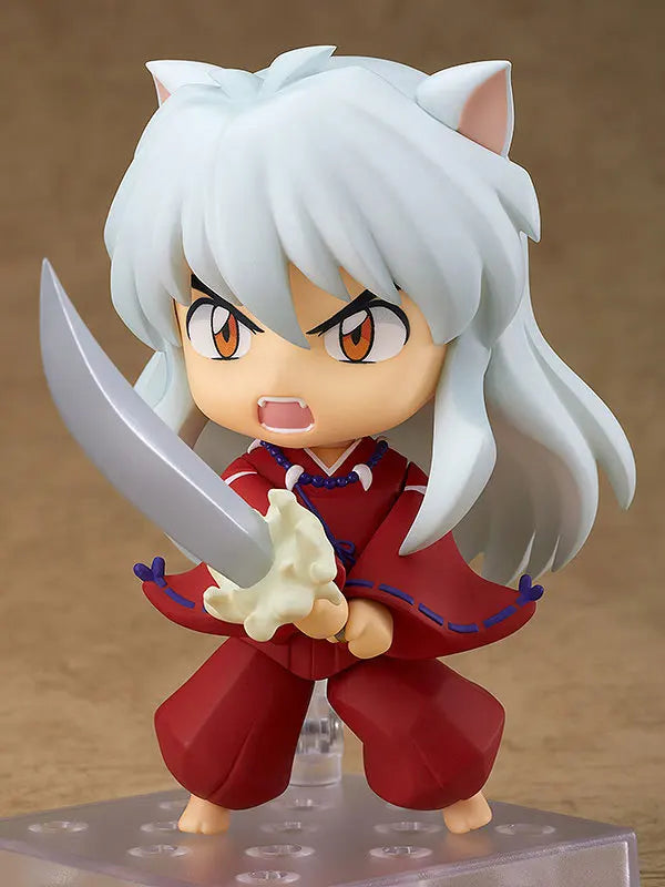 Cute Inuyasha and Sesshoumaru Anime FIgurines, Kawaii Chibi Action Figures PVC Cute Toys 10 cm
