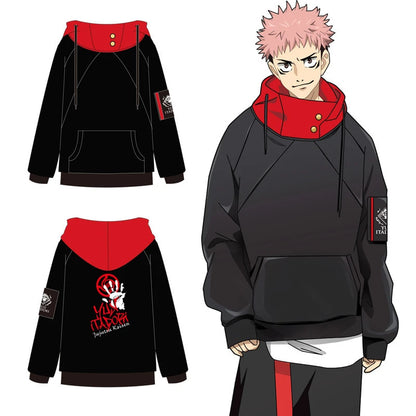 Itadori Yuji Anime Hoodies Sweater Cosplay, Jujutsu Kaisen JJK Adult Unisex Pullover Casual Top