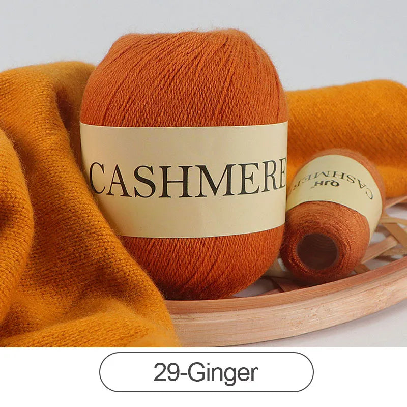 Cashmere Yarn, 50g + 20g High‑Grade Worsted Mongolian Wool for Hand‑Knitting Sweaters, Hats & Cardigans