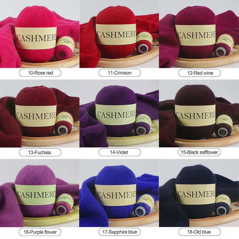 Cashmere Yarn, 50g + 20g High‑Grade Worsted Mongolian Wool for Hand‑Knitting Sweaters, Hats & Cardigans