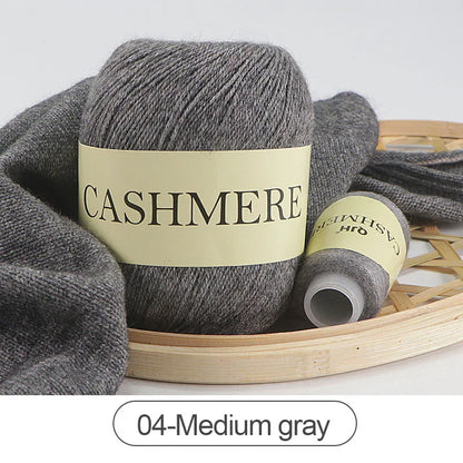 Cashmere Yarn, 50g + 20g High‑Grade Worsted Mongolian Wool for Hand‑Knitting Sweaters, Hats & Cardigans