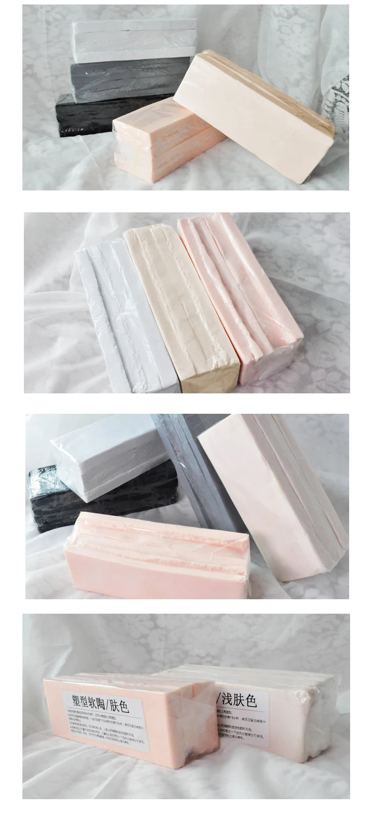 Professional Soft Polymer Clay Oven Bake DIY Handmade for Sculpture 500g