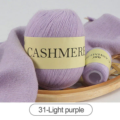 Cashmere Yarn, 50g + 20g High‑Grade Worsted Mongolian Wool for Hand‑Knitting Sweaters, Hats & Cardigans