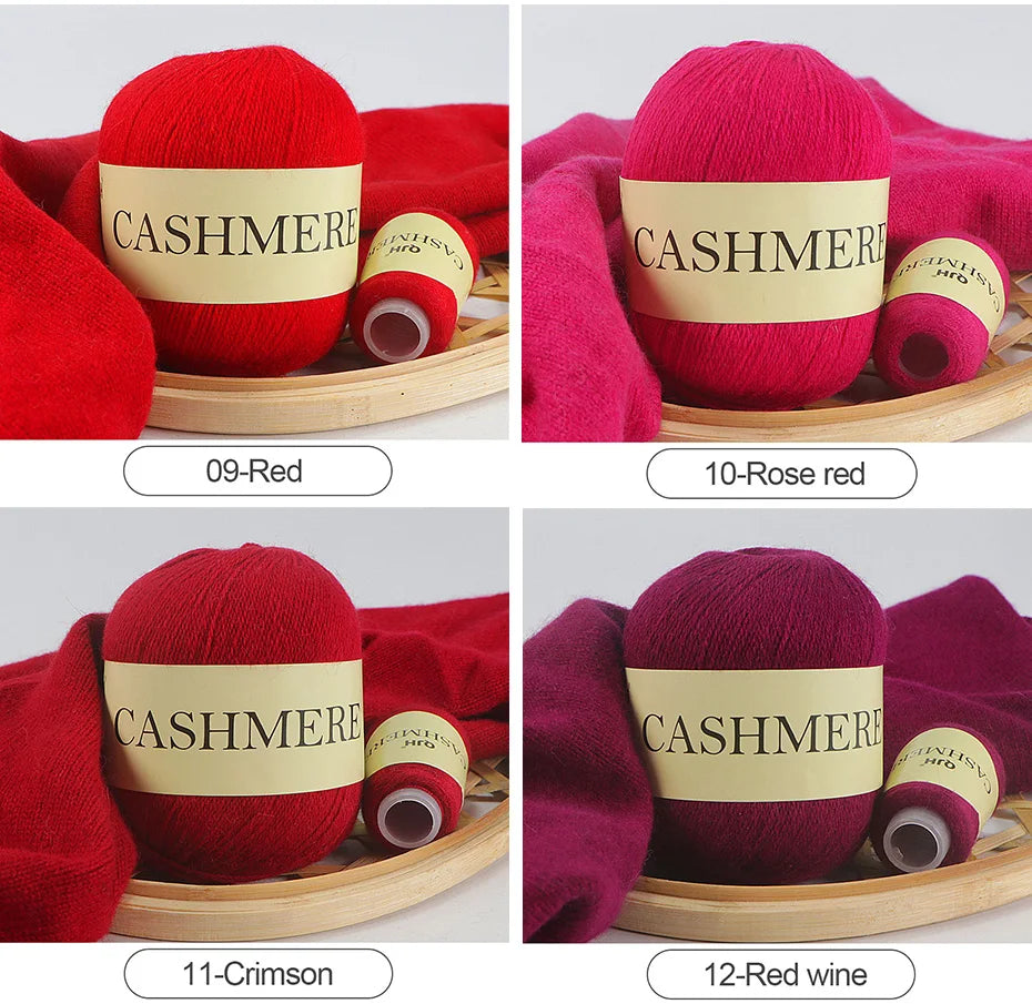 Cashmere Yarn, 50g + 20g High‑Grade Worsted Mongolian Wool for Hand‑Knitting Sweaters, Hats & Cardigans