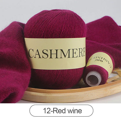 Cashmere Yarn, 50g + 20g High‑Grade Worsted Mongolian Wool for Hand‑Knitting Sweaters, Hats & Cardigans