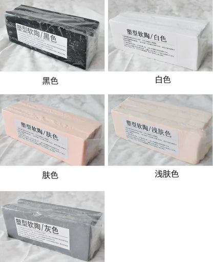 Professional Soft Polymer Clay Oven Bake DIY Handmade for Sculpture 500g