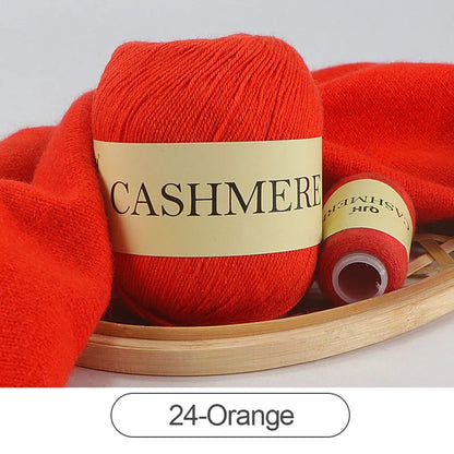 Cashmere Yarn, 50g + 20g High‑Grade Worsted Mongolian Wool for Hand‑Knitting Sweaters, Hats & Cardigans